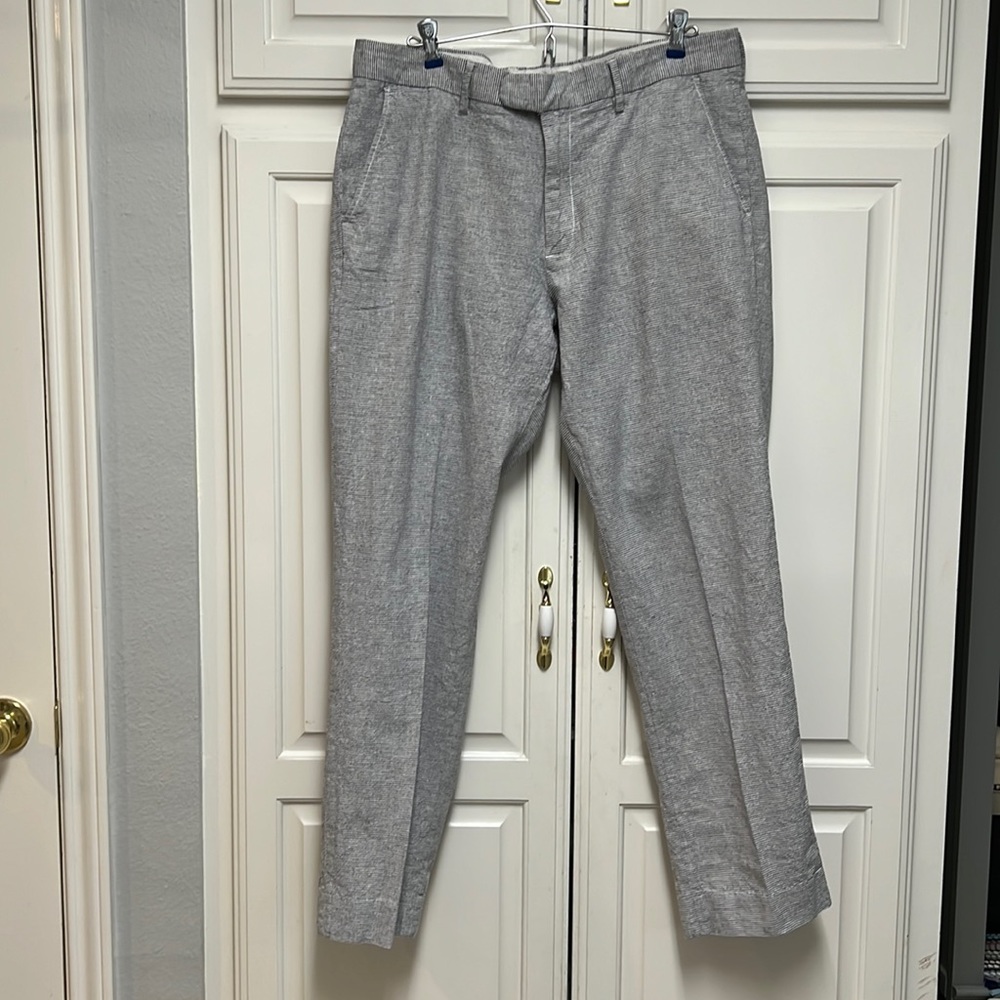 Men’s 35/31 J.Crew Bedford linen-cotton pants